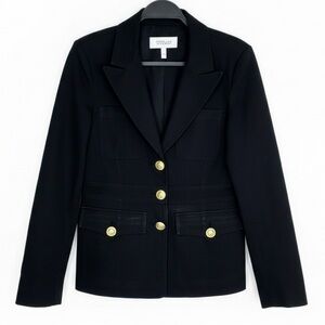 Derek Lam Black Blazer with Gold Button Accents